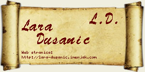 Lara Dušanić vizit kartica